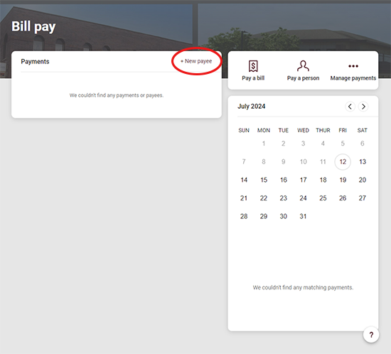 Bill Pay Screenshot